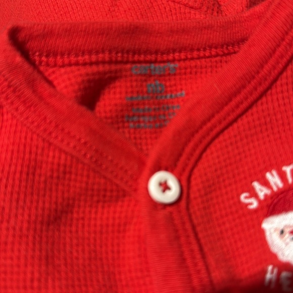 Carter’s Christmas one piece newborn size pajamas - Picture 4 of 4
